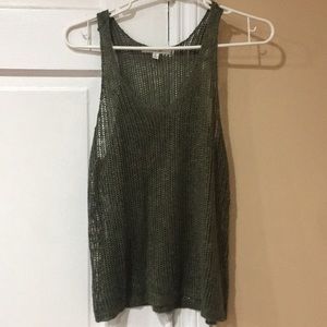 Khaki green tank top